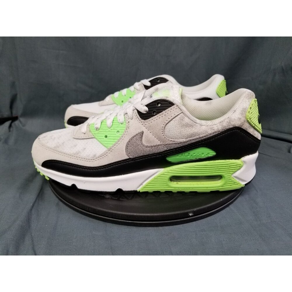 Nike Air Max 90 Sneakers White Volt Mens Size 9.5 Display NEW IN BOX! - Picture 5 of 14